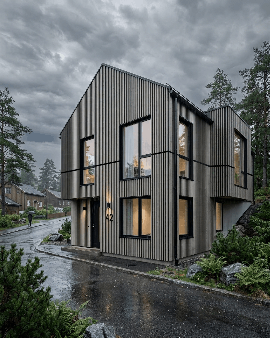Aluwood | Outdoor Panel / Thermowood, Grey, 240 x 45,1 cm 